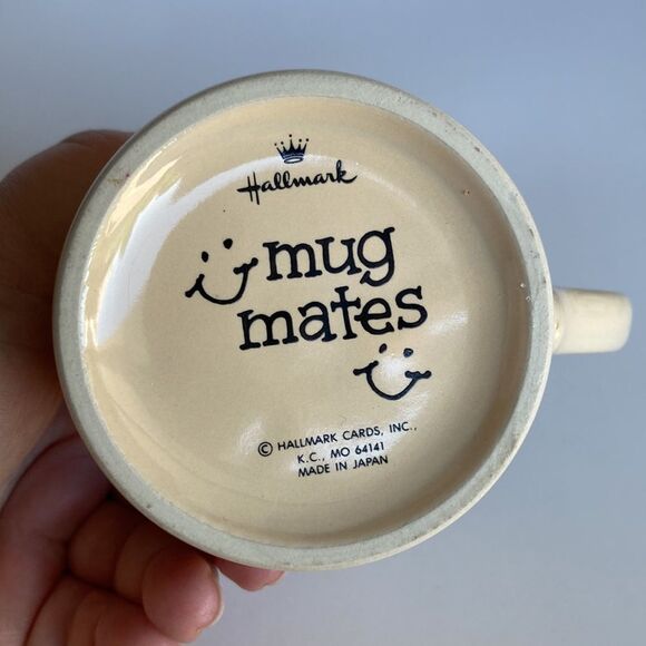 Vintage Hallmark Mug Mates You've Got a Friend Cottagecore Cute Puppy Mug w/ Lid - Picture 9 of 11